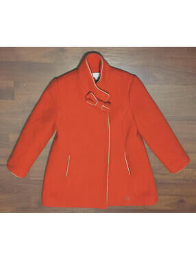 Adorable Tartine Et Chocolat Girls' Orange Dress Coat sz 4A